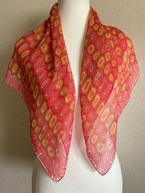 Vintage chiffon silk scarf